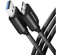 Cable de cargamento AXAGON BUMM3-AM10AB Micro-B USB <-> USB-A 3.2 Gen 1, 1m, 3A, ALU, PVC, Negro