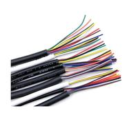 Cable de cobre 22AWG, aislamiento forrado de PVC, 2, 3, 4, 5, 6, 7, 8, 9, 10 núcleos, cables de Control de señal DIY, Cable de cobre de línea de Audio de 2464 canales(WHITE,50M_22AWG-2CORES)