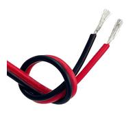 Cable de cobre estañado flexible negro y rojo de 28/26/24/22/20/18/16/14/12/10/8/6 AWG, 1,5, 10 y 20 metros, de silicona extra suave for uso doméstico y de alta temperatura.(10m,16 AWG)