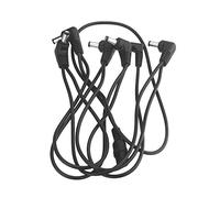 Cable de cobre para de 6 vías, para efectos de guitarra, adaptador de corriente, divisor, color negro