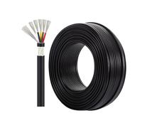 Cable de cobre trenzado con núcleo de alambre para pared, Cable de audio/control blindado UL2547, cable trenzado de cobre estañado(100ft,24AWG)