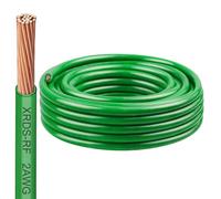 Cable de cobre trenzado THHN de 2 AWG, cable de conexión a tierra verde, cable eléctrico, cable de construcción nominal de 600 V, ideal para cableado de paneles, conexión a tierra, circuitos de