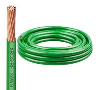 Cable de cobre trenzado THHN de 2 AWG, cable de conexión a tierra verde de 10 pies, cable eléctrico, cable de construcción nominal de 600 V, ideal para cableado de paneles, conexión a tierra