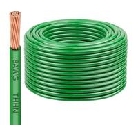 Cable de cobre trenzado THHN de 8 AWG, cable de conexión a tierra verde de 250 pies, cable eléctrico, cable de construcción nominal de 600 V, ideal para cableado de paneles, conexión a tierra