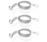 Cable de Colgar de Acero Inoxidable,3 pieza Cuerda Alambre Acero Inoxidable 2m x 1.5mm Cable para Colgar en la Foto Ajustable para cuadros luz DIY colgador de lámpara