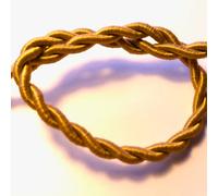 Cable de colores para lamparas Trenza Dorado