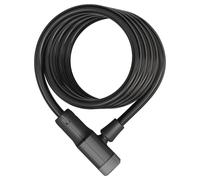 ABUS Candado de cable en espiral Primo 5510K/180 - Candado para bicicletas de 10 mm de grosor, cable flexible nivel de seguridad 3-180 cm - Negro