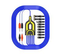 Cable de comprobación de arranque para técnicos de reparación, cable de arranque de alimentación con múltiples cabezales conectores, clips de alimentación rojos y negros, cuerpo ABS para diagnósticos