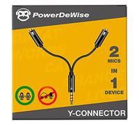 Cable de conector | divisor de señal de audio para micrófono Lavalier/micrófono/auriculares, 3,5 mm TRRS macho a 2 puerto hembra jacks| conector dispositivos iPhone, iPad, Android, PC, MP3 por