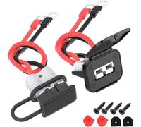 Cable de conector rápido de batería de 50 A, 8 AWG, para remolque Anderson, cabrestante ATV, RV, barco, equipo eléctrico impermeable