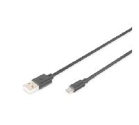 USB 2.0 connection cable, type A - micro B M/M, 1.0m, USB 2.0 conform, bl