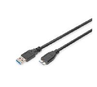 Cable de conexi n USB 3.0 tipo A - micro B M/M 1 8 m admite USB 3.0 sw AK-300116-018-S