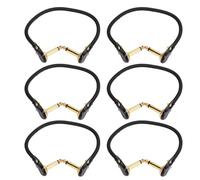 Cable de Conexin de Guitarra de 30cm, 6 uds., Enchufes Delgados de ngulo Recto de 1/4 Pulgadas, Cables de Pedal de Efecto de Guitarra para Teclado de bajo y Elctrica