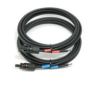Cable de Conexión 6mm ² Cable Solar Negro Con Enchufe Single-Sided para Módulo Solar Para Controlador de Carga Distribuidor Gak PV Hecho en Alemania (10 Metros)