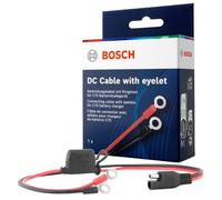 Cable de Conexión Bosch para Cargadores de Batería - Cable para Batería con Terminales de Ojal y Fusible de 40 A - Repuesto de Calidad Original - Ojales M6, Cable de 52 cm - 0189999271