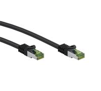 Cable de conexión de 10 m CAT 8.1 con certificación GHMT de Goobay, S/FTP (PiMF), negro