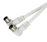 Cable de conexión de 2.5 m, Color Negro, RG59; Ideal para transmitir Video y Datos en Sistemas de Seguridad y CCTV.