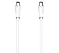 Hama Cable de antena M-H (10 m, enchufe coaxial, 90 dB) Blanco
