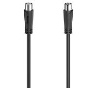 Cable de conexión de antena (3 m, Negro, 90 dB, Clavija coaxial, acoplador coaxial)