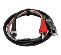 Cable de conexión de batería de carrete de pesca eléctrico con clips de cocodrilo para modelos Daiwa 300, 500, 750 MJ Series y S, cable de alimentación de funda de silicona con núcleo de cobre puro (2