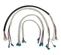 Cable de conexión de compresor de cobre puro para unidades de aire acondicionado de 44 cm, arnés ignífugo blanco compatible con Midea para Haier y otras marcas de 1 a 5 para sistemas HP (1-1.5HP)