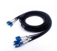 Cable de conexión de fibra blindada de TPU de 8 núcleos, 60M-120M LSZH SM negro 8C SC LC FC ST A monomodo 8 fibras cable de puente óptico 100 m 80 m (120 m LSZH SC-SC)