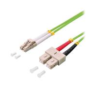 Cable de conexión de fibra FP5LS10 OM5 en ambos lados, LC/UPC 10m LSZH verde ...