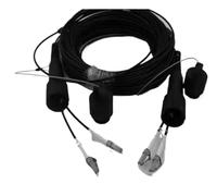Cable de conexión de fibra óptica de extensión de 3 mm, multimodo, 2 núcleos, OM3, 2C, TPU, puente blindado, LC a FC, SC, ST, for exteriores, 50 m, 60 m, 70 m, 80 m, 100 m, 120 m(80m OM3 LC-LC)