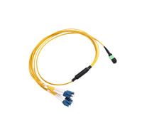 Cable de Conexión de Fibra Óptica de Polaridad Tipo B, 8 Núcleos MPO/APC Hembra-LC/UPC SM Monomodo para Troncal QSFP+Transceptor