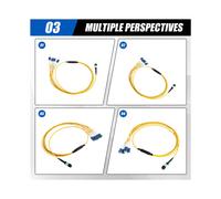 Cable de Conexión de Fibra Óptica de Polaridad Tipo B, 8 Núcleos MPO/APC Hembra-LC/UPC SM Monomodo para Troncal QSFP+Transceptor