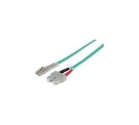 Intellinet 750165 cable de fibra optica 3 m LC SC OM3 Color aguamarina