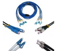 Cable de conexión de fibra SM azul 8C 150M-300M 8 núcleos blindado SC LC FC ST A monomodo 8 fibras Cable de puente óptico ftth 200M250M (150m E2000-E2000)