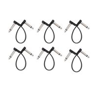 Cable de Conexión de Guitarra de 6 Piezas de 1/4 de Pulgada, Cable de Pedal de Guitarra para Consola de Mezcla de Amplificador de Micrófono