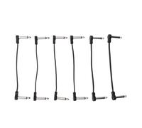 Cable de Conexión de Guitarra de 6 uds., Cable de Cobre de 1/4 Pulgadas, Cable de Pedal de Guitarra con Funda de PVC para Micrófono, Amplificador, Consola Mezcladora