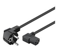 Cable de conexión de red en ángulo a ambos lados para conectar dispositivos, 2m negro