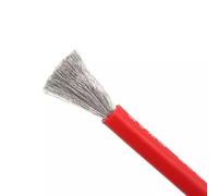 Cable de conexión de silicona Conductores rojos Cable de bajo voltaje, eléctrico flexible 1 m longitud, cobre libre oxígeno, estañado trenzado(15)