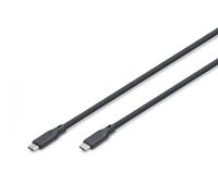 Cable de conexión de silicona USB-C a USB-C, USB 3.2 Gen1 5G 4K60Hz 100W, 2m negro