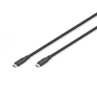 Cable de conexión de silicona USB-C a USB-C, USB 3.2 Gen2 10G 4K60Hz 100W, 1m negro