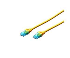Cable de conexión DIGITUS UTP cat. 5e de 0,25 m, PVC amarillo