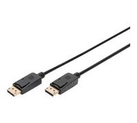 DIGITUS Cable DisplayPort - Full-HD 1080p/60Hz - 2m - con bloqueo - Displayport 1.1a - Compatible con PC, monitor, tarjeta gráfica para juegos