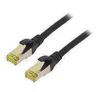 Cable de conexión DK-1644-A-050/BL S/FTP 6a Line Cu LSZH negro 5m 26AWG DIGITUS