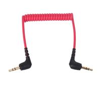 Cable de conexión en espiral TRS macho a macho de 3,5 mm para micrófonos de teléfono, cámara, cable adaptador para Rode SC2 a cable