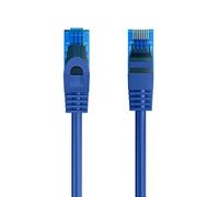 Cable de conexión Ethernet Cat.5e U/UTP transmisión hasta 1Gigabit, 2 Conectores RJ45, Cable de PVC, CCA, AWG 26/7. Ideal para transmisión por Fibra óptica con Gigabit/LAN regi, 0,5 m, Azul