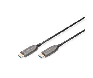 Cable de conexión híbrido de fibra óptica Digitus Assmann Electronic ASSMANN HDMI AOC Tipo A M-M 20m UHD 8K60Hz CE color dorado