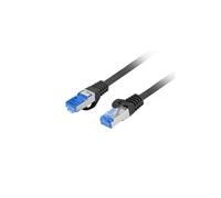 Cable de conexión Lanberg S/FTP cat.6A 0,25 m LSZH CCA Fluke aprobado negro