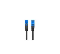 Cable de conexión Lanberg S/FTP cat.6A 0,5 m LSZH CCA Fluke aprobado negro