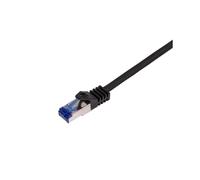 Cable de conexión LogiLink C6A013S Cat.6A S/FTP Ultraflex de 0,25 m, color negro