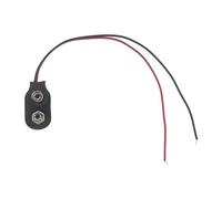 Cable de conexión Negro y Rojo de 10 cm y 15 cm con Clips de batería de 9 V y Hebilla de Conector, 10 Unidades(I,15CM)