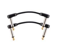 Cable de conexión para guitarra D'Addario Classic Series, cable de pedal con conectores de 1/4", plano, ángulo recto, 2 pulgadas