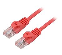 Cable de conexión PCU5-10CC-3000-R línea U/UTP 5e CCA PVC rojo 30 m 26 AWG ve...